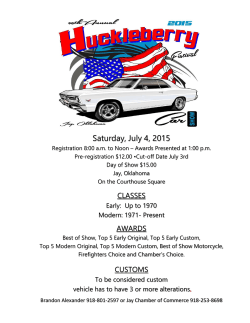 Car Show Application - Jay Chamber Of Commerce