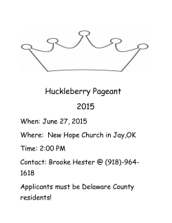 Pageant Application - Jay Chamber Of Commerce