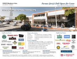 Former Jerry`s Deli Space for Lease