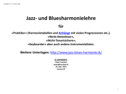 D - Jazz Harmonielehre Kurs Unterricht Musik Belp Bern Blues
