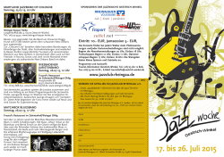 17. bis 26. Juli 2015 - Jazzclub Rheingau eV.