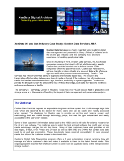 XenData Oil and Gas Industry Case Study: Ovation Data Services