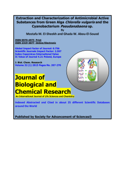 - Journal of Biological and Chemical Research