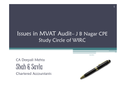 Shh & S l Shah & Savla - jb nagar cpe study circle of wirc of icai