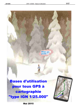 Tous types de GPS Ã  CARTOGRAPHIE "type IGN 1/25.000"