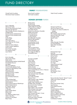 FUND DIRECTORY - Jewish Community Foundation