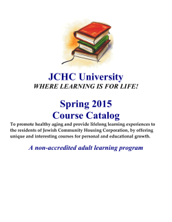 View Our Course Catalog - Jewish Community Housing Corporation
