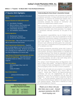 Jackey`s Creek Plantation HOA, Inc.