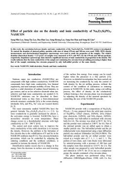 Effect of particle size on the density and ionic conductivity of