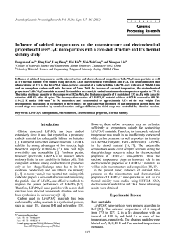Influence of calcined temperatures on the microstructure and