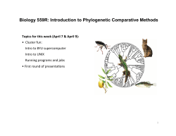 Biology 559R: Introduction to Phylogenetic Comparative Methods