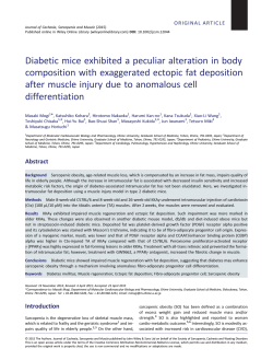 Diabetic mice exhibited a peculiar alteration in body composition