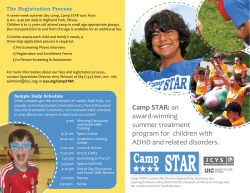 Camp STAR: an award-winning summer treatment program