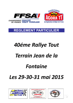 reglement particulier 2015 - Ecurie Jean de la Fontaine