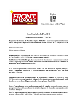 Contrat de Plan Etat-RÃ©gion 2015-2020 l - Jean