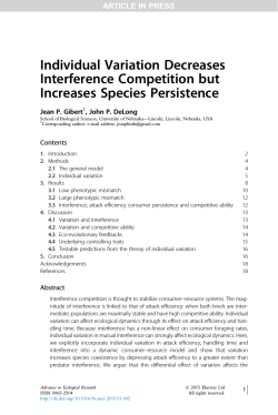 Individual Variation Decreases Interference Competition but