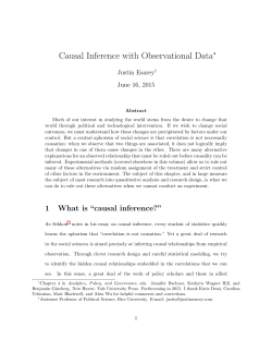 Causal Inference with Observational Data - Justin Esarey