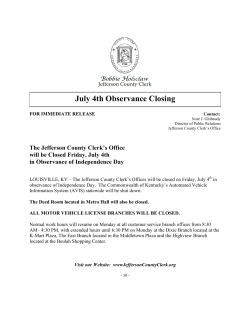 July 4th Observance Closing
