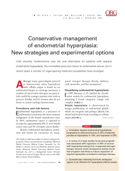 Conservative management of endometrial