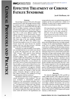 Effective Treatment of Chronic Fatigue Syndrome