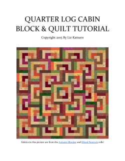 quarter log cabin block & quilt tutorial