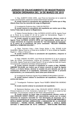 Resoluciones Tomadas en la SesiÃ³n Ordinaria del dÃ­a martes 24 de