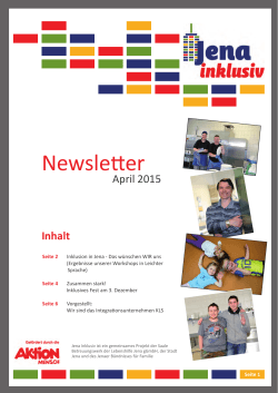 Newsletter - Jena Inklusiv