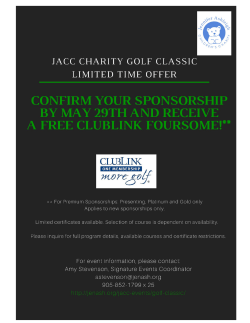 2015 JACC Golf Classic - Jennifer Ashleigh Children`s Charity