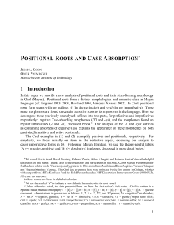 positional roots and case absorption