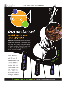 Jews and Latinos! - Jewish Studies Program @SDSU