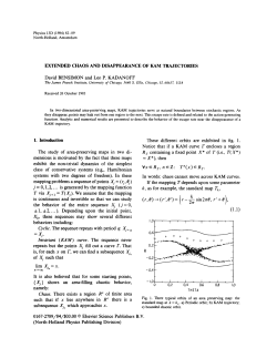 Extended Chaos and Disappearance of KAM Trajectories