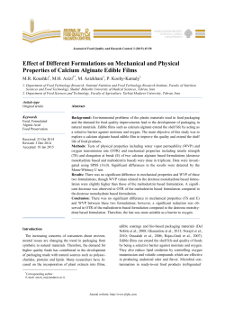 Effect of Different Formulations on Mechanical and