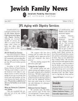 Newsletter 0615 v2.indd - Jewish Family Services of Silicon Valley