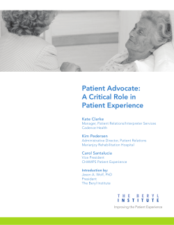 information on patient and family advisors.