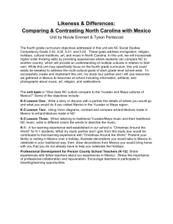 Comparing & Contrasting North Carolina with Mexico