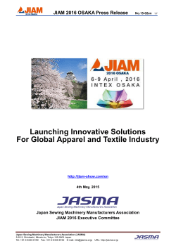 2015.05.04Launching Innovative Solutions For Global Apparel and