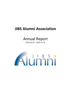 Annual Report - JIBS Alumni Association