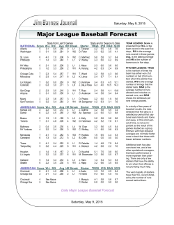 Major League Baseball Forecast