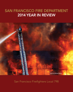 SAN FRANCISCO FIRE DEPARTMENT 2014 YEAR IN REVIEW