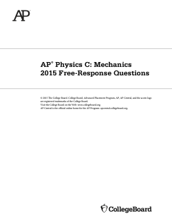 APÂ® Physics C: Mechanics 2015 Free