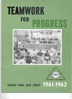 Teamwork for Progress 1961-62