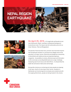 to see how the Canadian Red Cross is spending donations in Nepal.