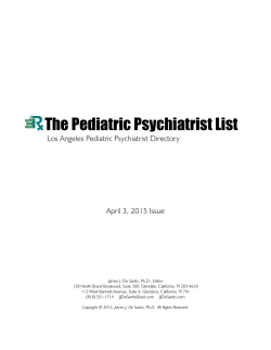 The Pediatric Psychiatrist List
