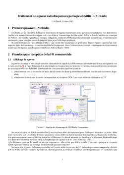 Traitement de signaux radiofrÃ©quences par logiciel (SDR) - J.