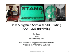 Jam Mitigation Sensor for 3DPrinting
