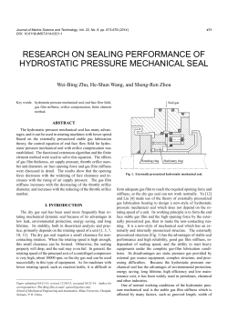 research on sealing performance of hydrostatic pressure
