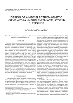 design of a new electromagnetic valve with a hybrid pm/em actuator