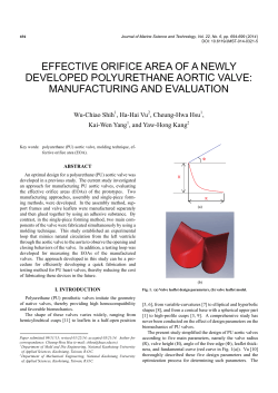 effective orifice area of a newly developed polyurethane aortic valve