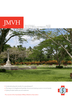 Journal of Military and Veterans` Health