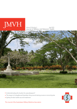 Journal of Military and Veterans` Health